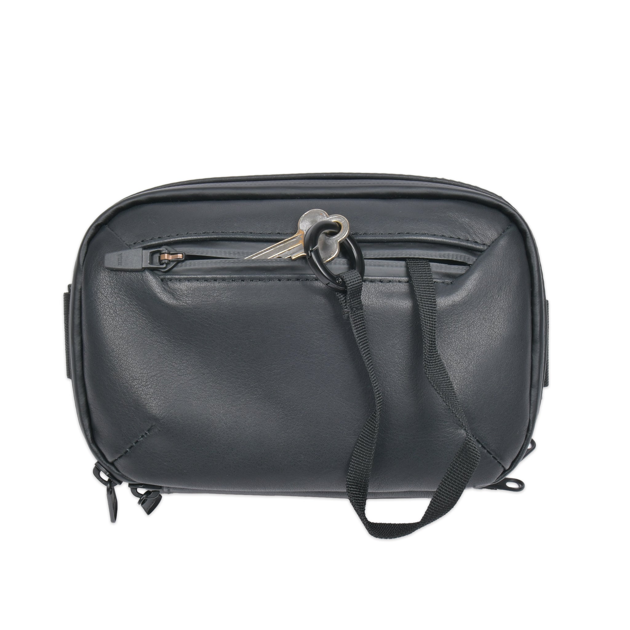 WATER PROOF LEATHER MINI BAG BLACK