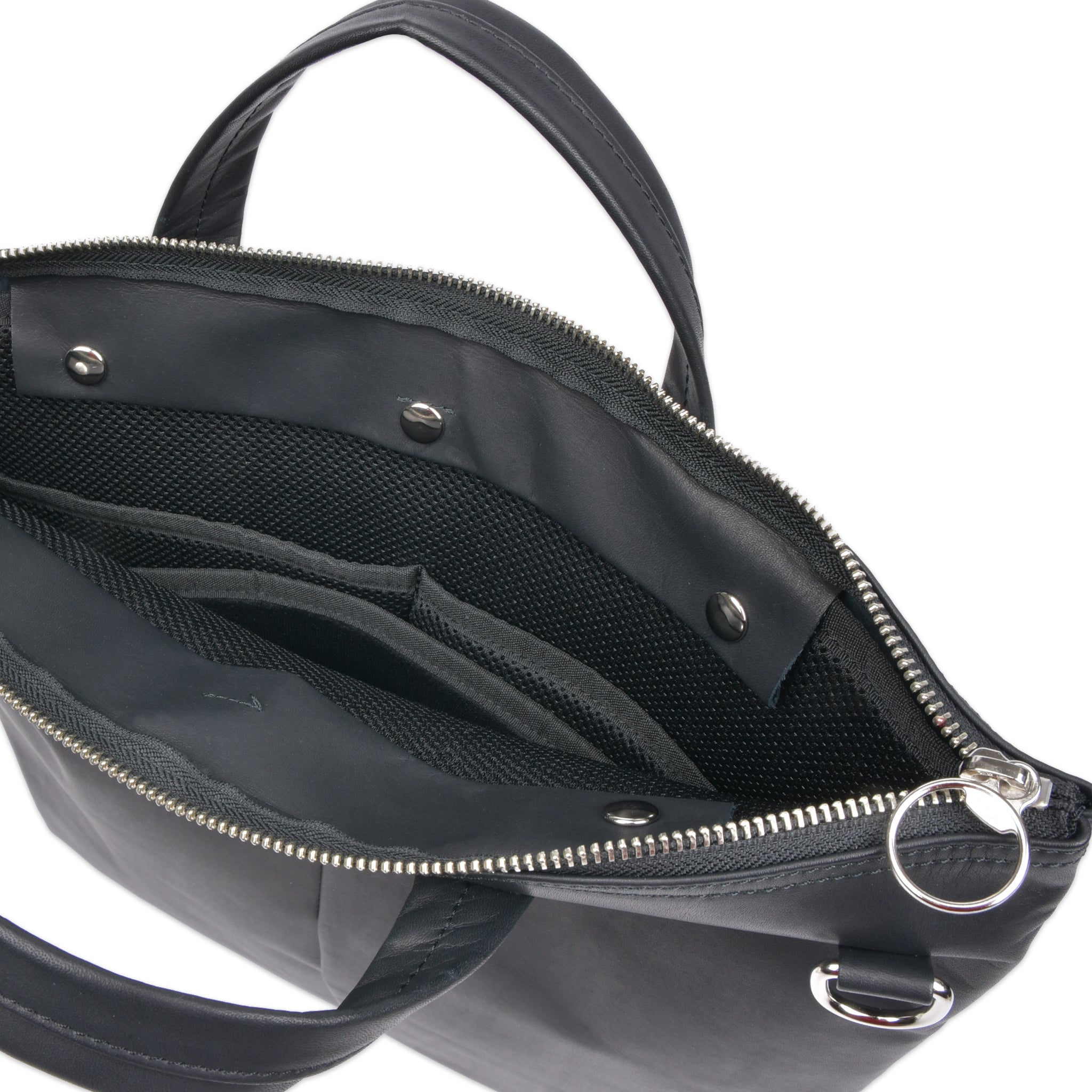 WASHABLE LEATHER HELMET BAG BLACK