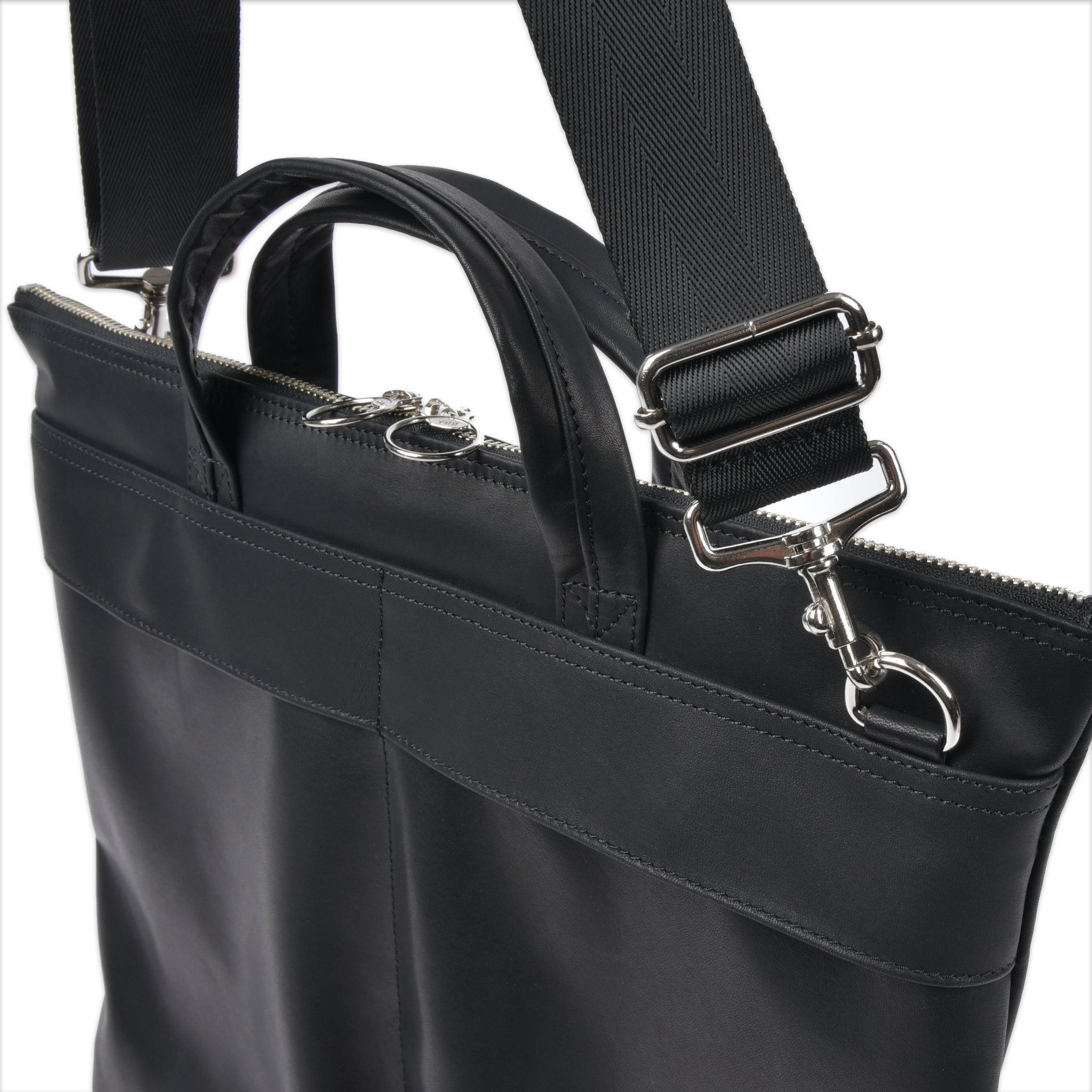 WASHABLE LEATHER HELMET BAG BLACK