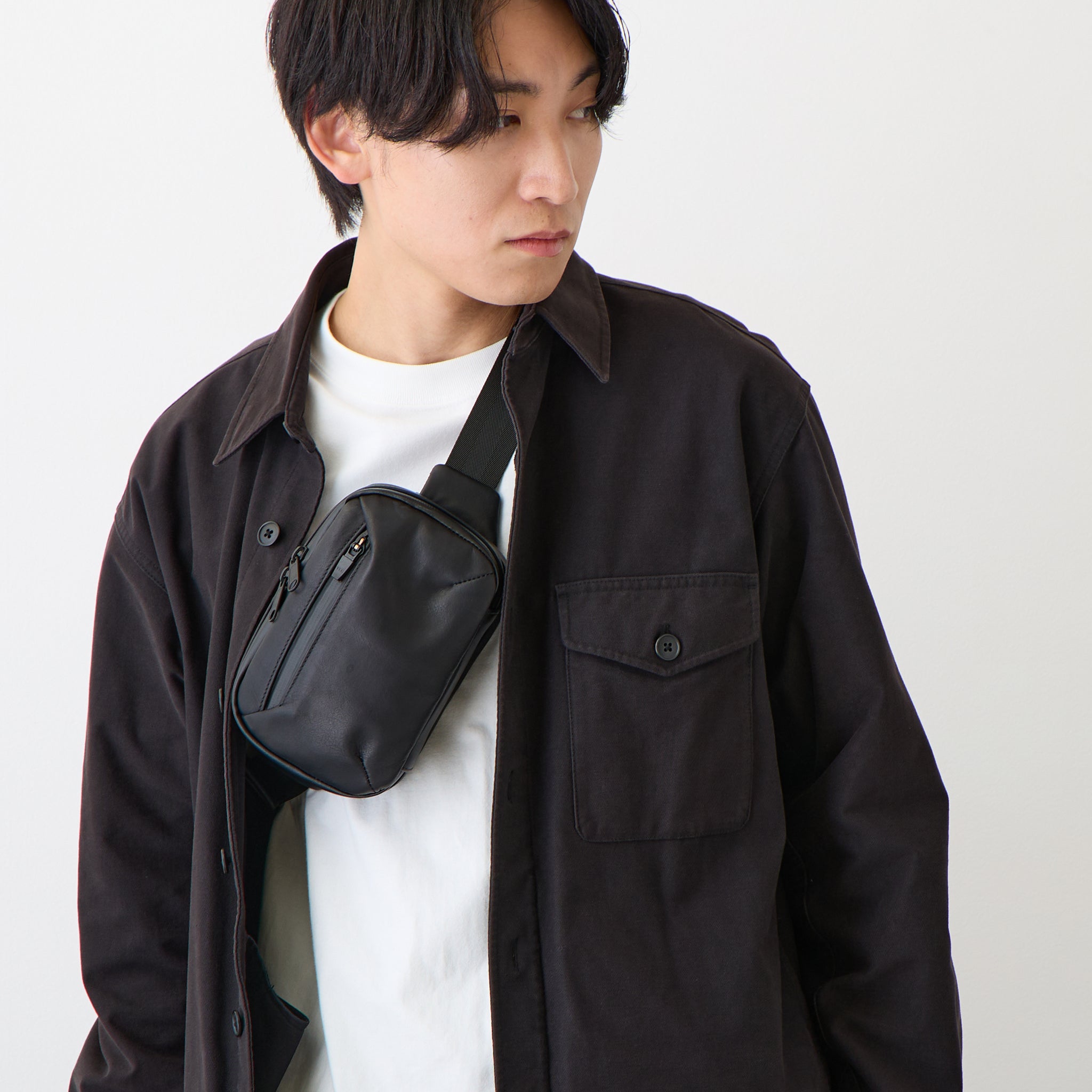 WATER PROOF LEATHER MINI SLING