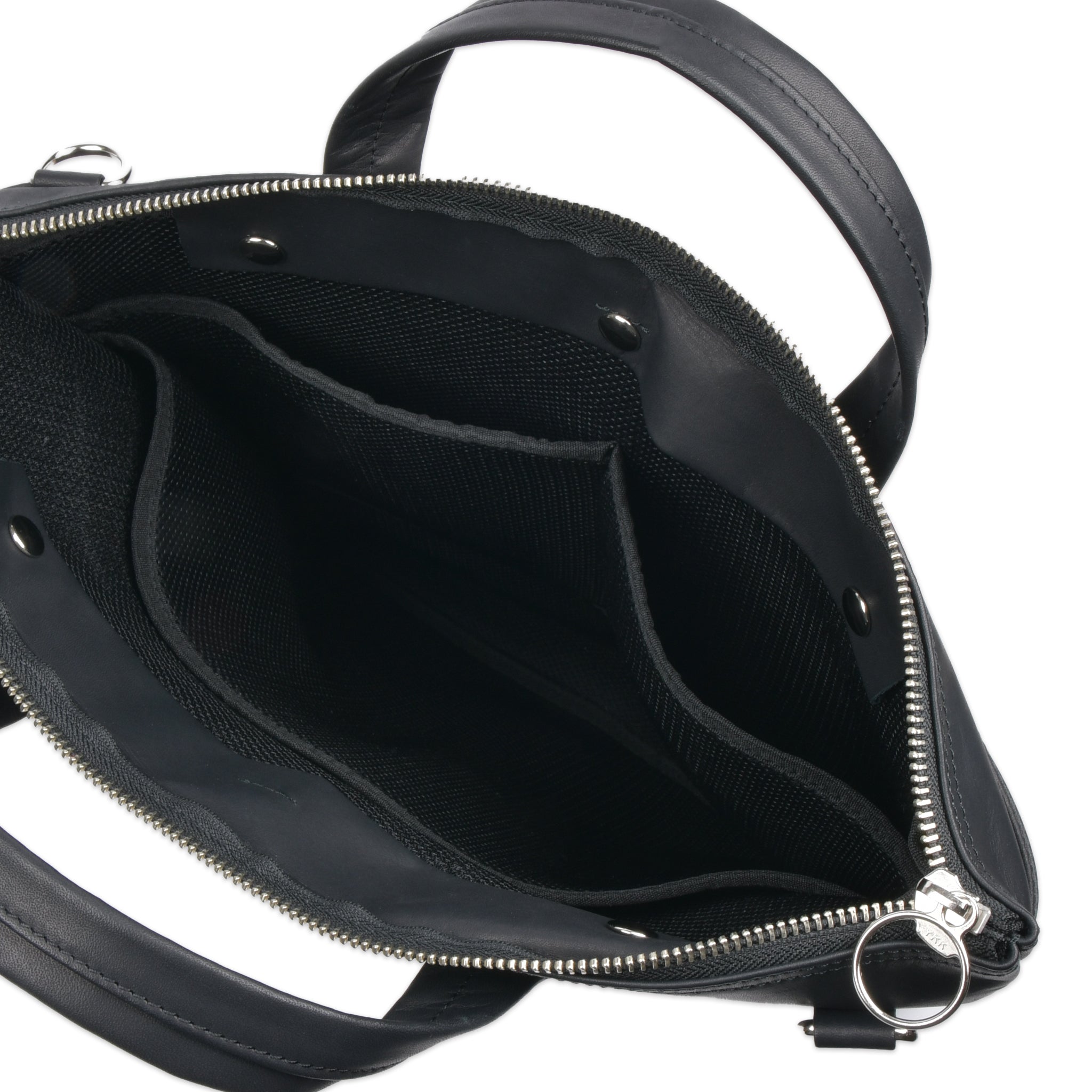 WASHABLE LEATHER HELMET BAG BLACK