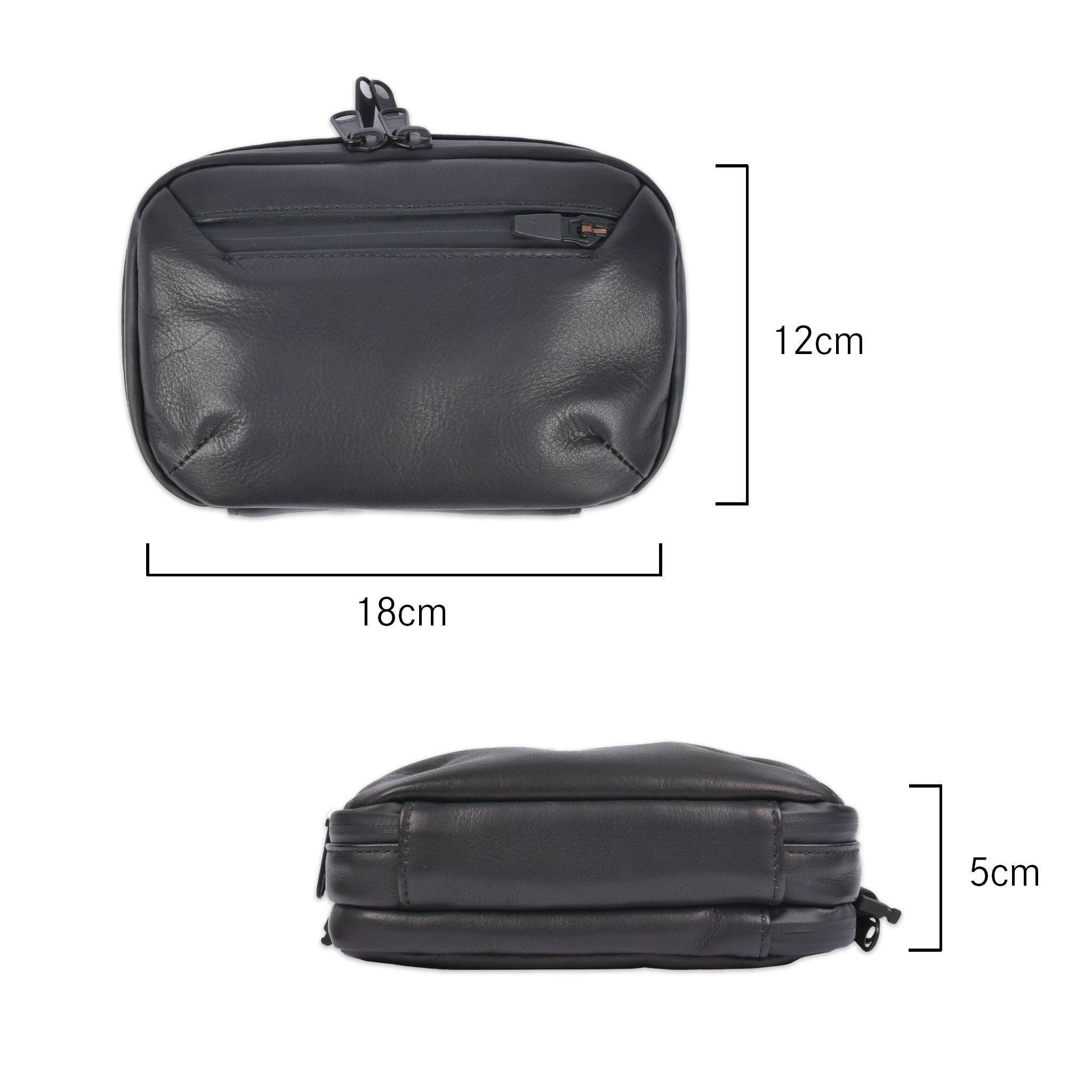 WATER PROOF LEATHER MINI BAG BLACK