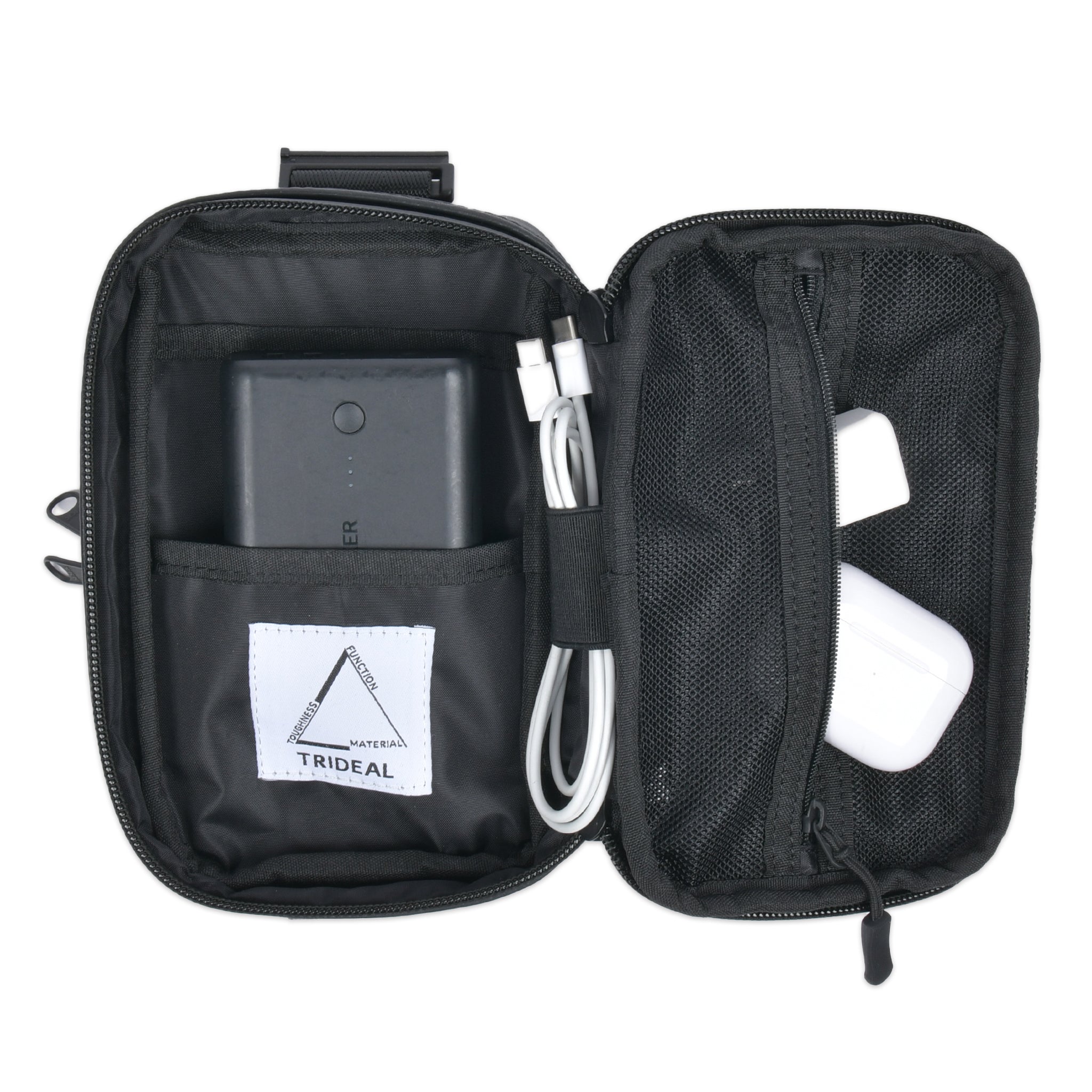 WATER PROOF LEATHER MINI BAG BLACK