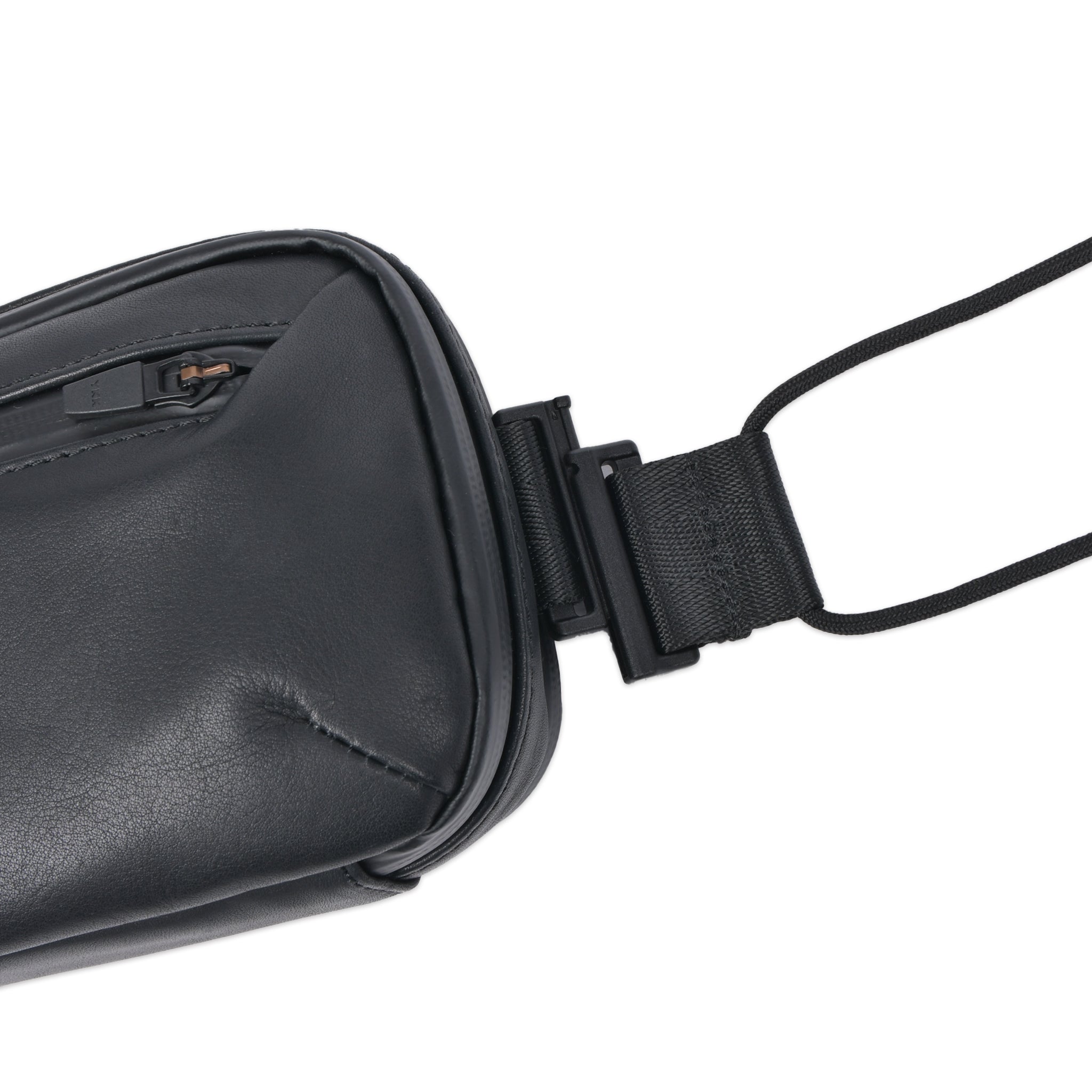 WATER PROOF LEATHER MINI BAG BLACK