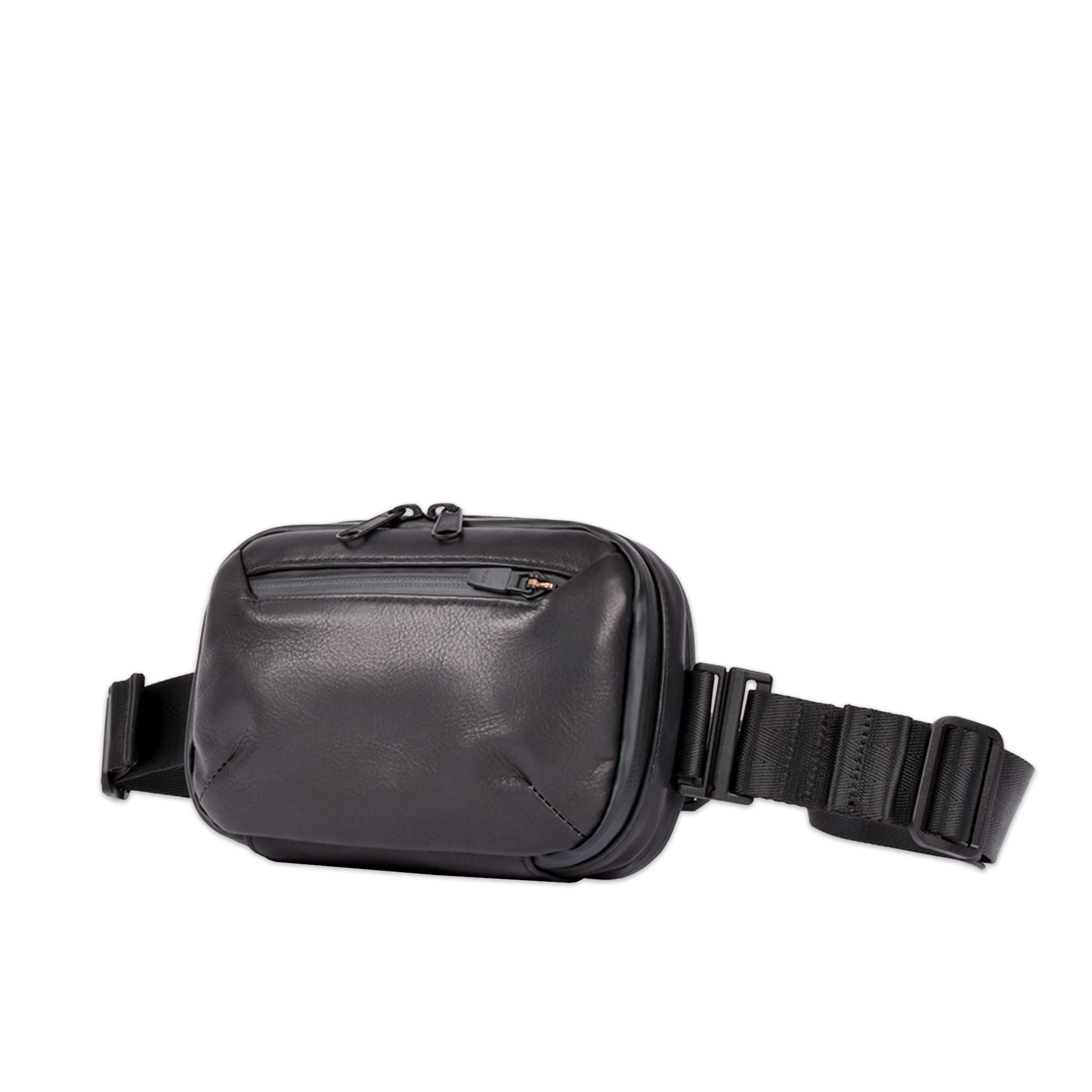 WATER PROOF LEATHER MINI BAG BLACK