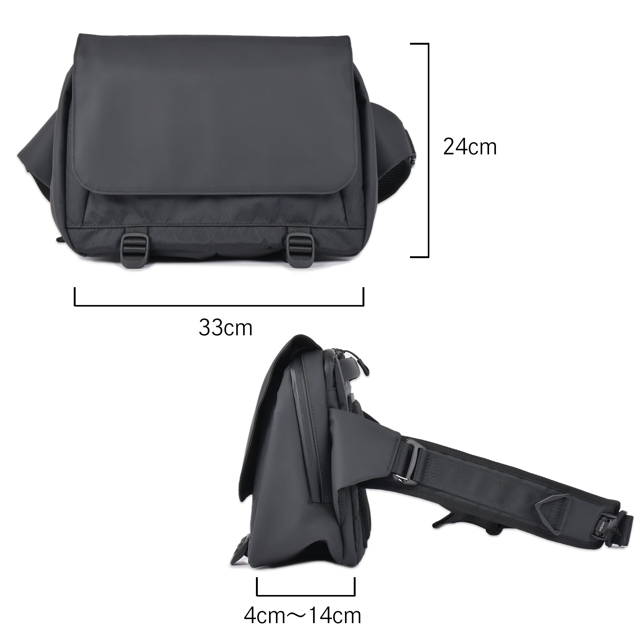 TRIDEAL TOUGH BIG SLINGBAG 黒　ビジネス　ナイロン撥水 TOUGH BIG SLING BAG