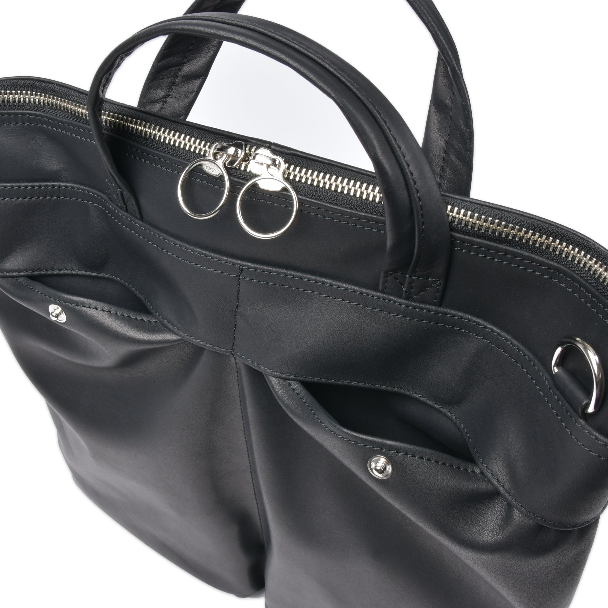 WASHABLE LEATHER HELMET BAG BLACK